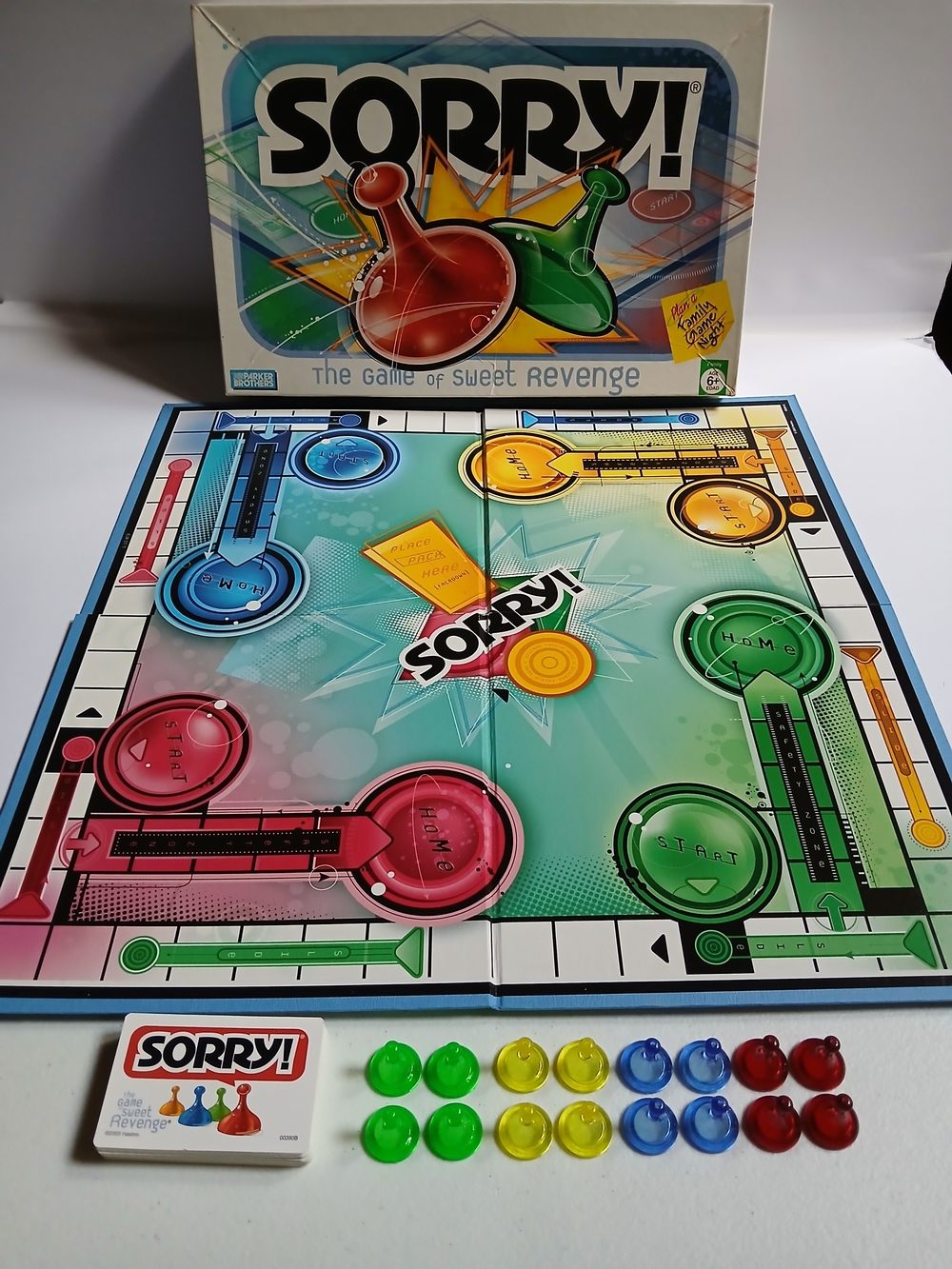 Parker Brothers Sorry! The Game of Sweet Revenge Board Game 2005 Complete!